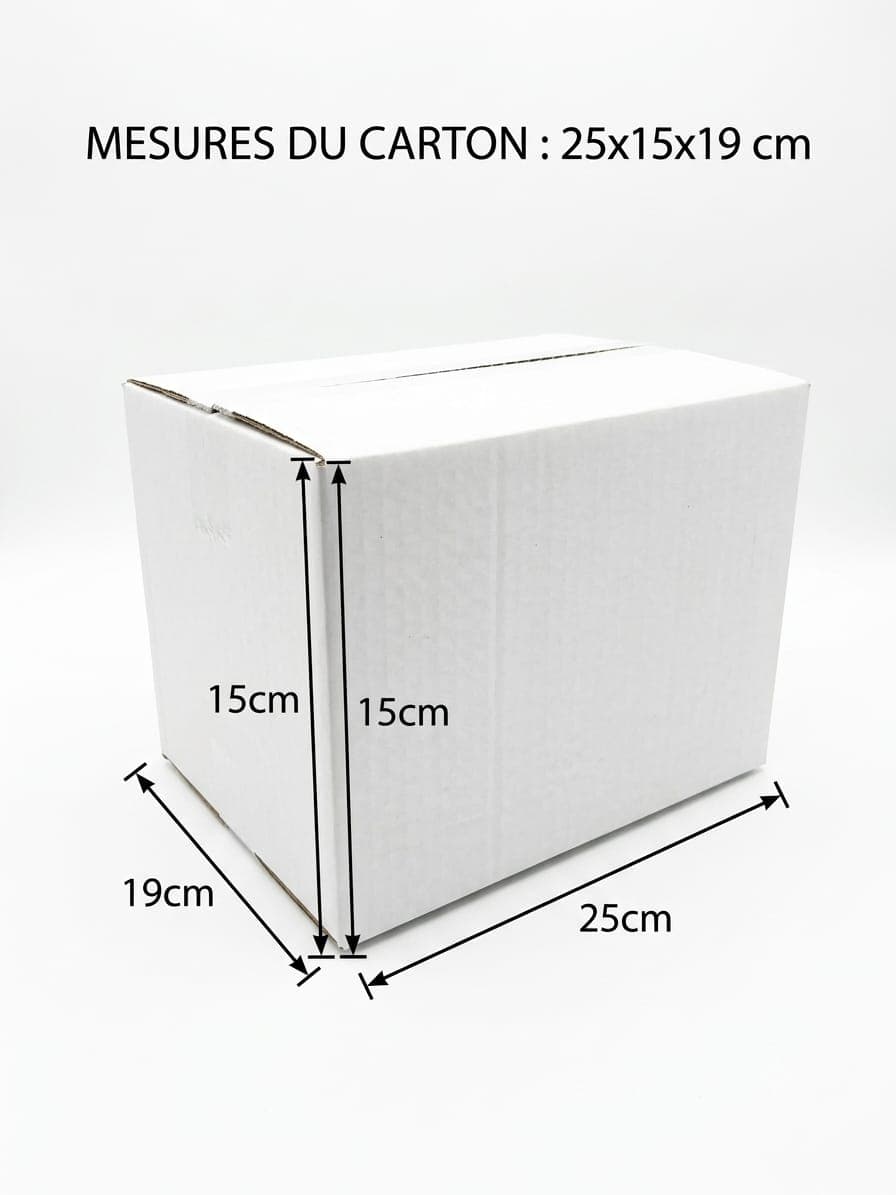 25x15x19 blanc