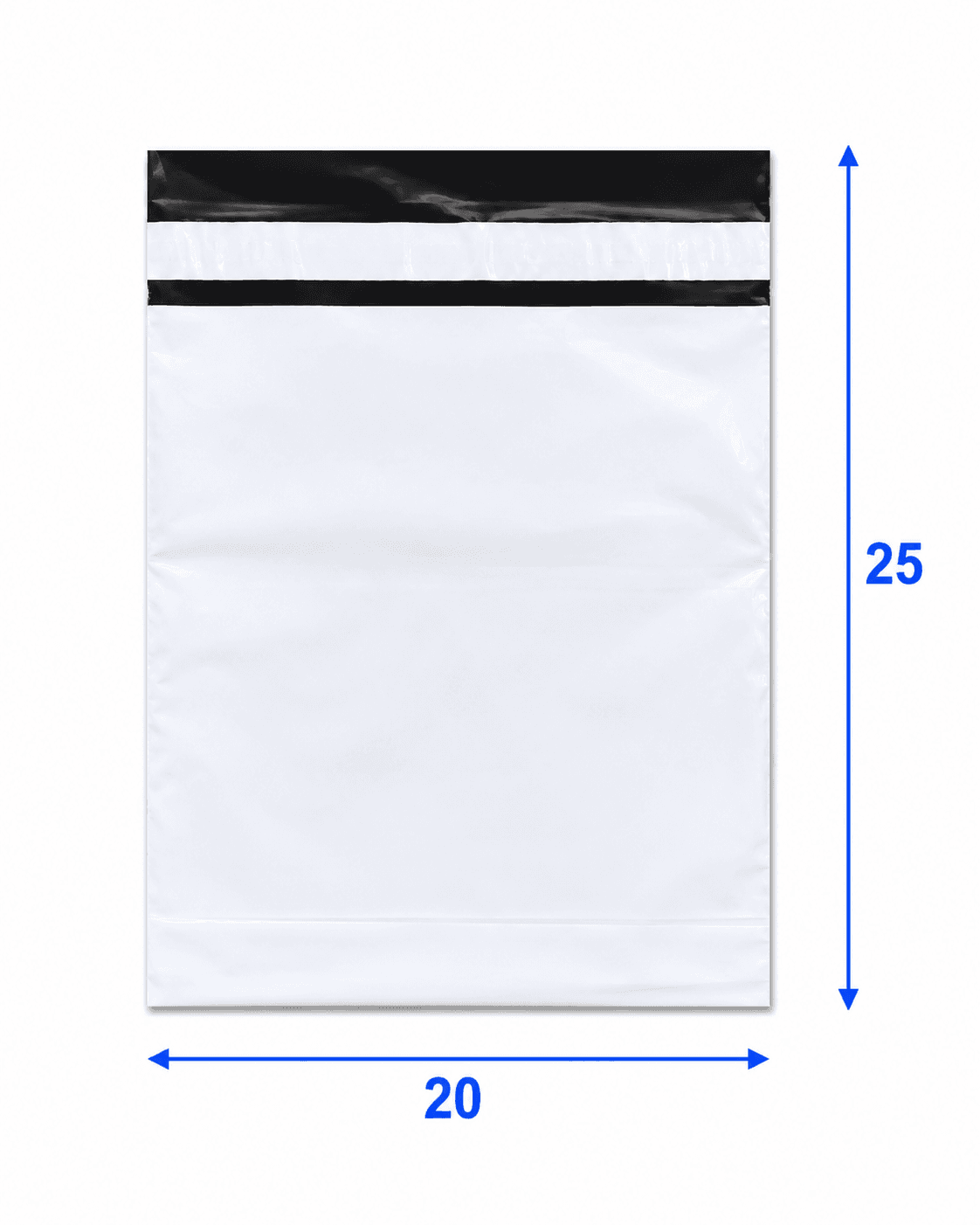 Pochette d'expedition plastique blanche 20x25 cm